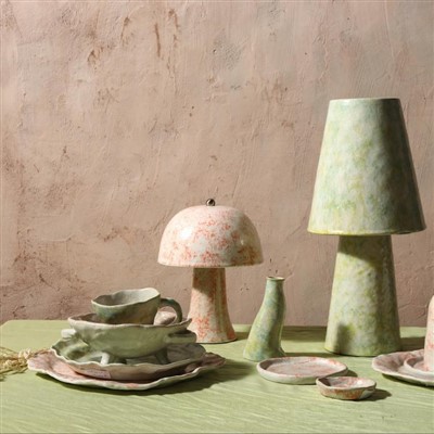 Heil keramik vormálverk borðlampi
